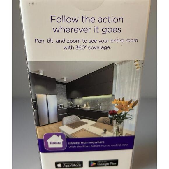 Roku Smart Camera 360°SE Motion Detection 2way Audio Tilt - Picture 4 of 4